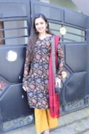 Black & Orange Kurti Set – Elegant Ethnic Outfit