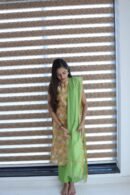 Green & Yellow Kurti Set – Vibrant Festive Wear