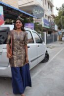 Royal Blue & Gold Kurti Set