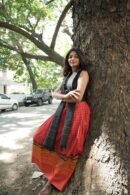 Black & Crimson Skirt Set